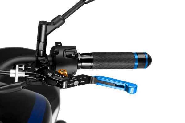 Puig FOLDABLE BRAKE LEVER 3.0. C/BLUE SELECTOR C/SILVER