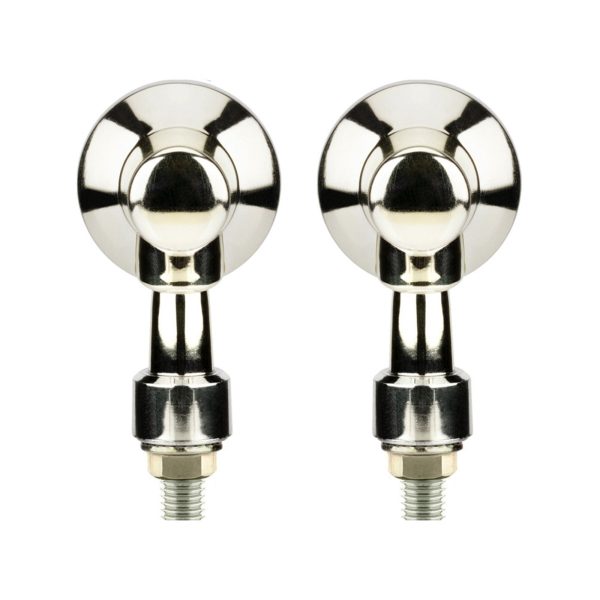 4x Chrome Motorcycle Turn Signal Lights Amber Indicators Blinker Universal Bulb - Image 5
