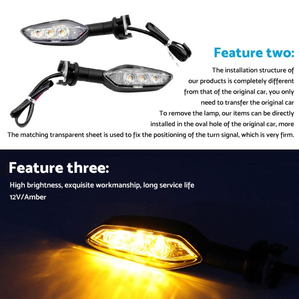 LED Turn Signal Light Suitable For Yamaha MT-01 MT-03 MT-25 MT-10 MT-07 MT-09 - Image 4