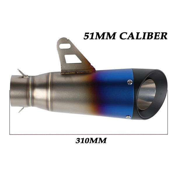 NNEOBA 51mm Universal Motorcycle Exhaust SC Muffler Pipe - Image 2