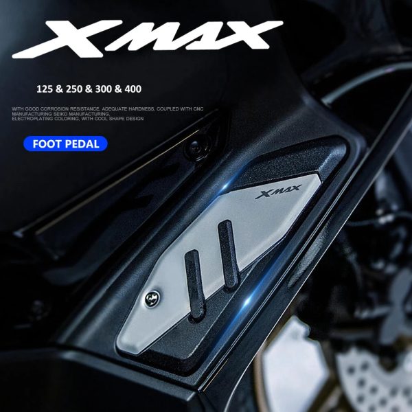 NNEOBA X-MAX CNC Aluminum Foot Pegs for Yamaha XMAX 125/250/300/400 (2017-2023) - Image 2