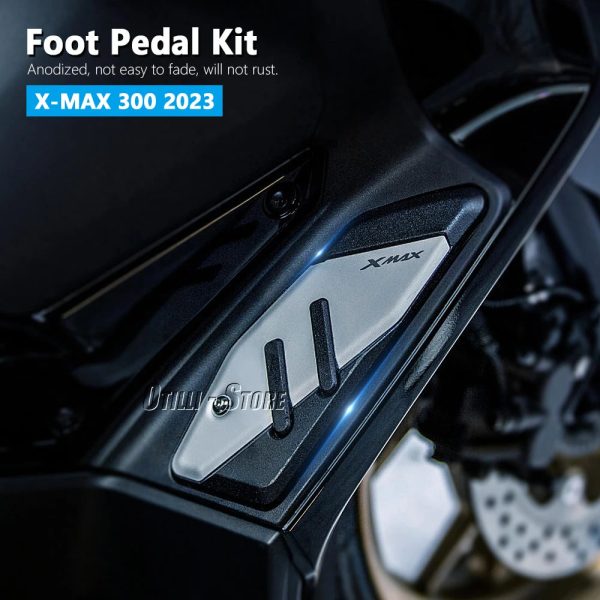 NNEOBA X-MAX CNC Aluminum Foot Pegs for Yamaha XMAX 125/250/300/400 (2017-2023) - Image 3