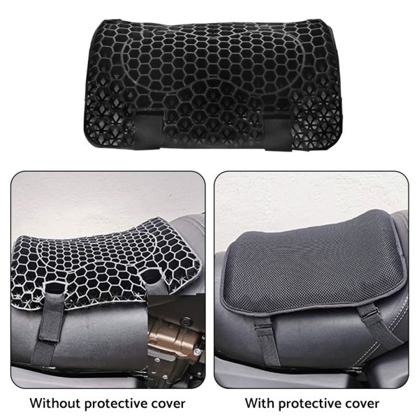 Motorcycle Seat Cushion Comfort Gel Pillow Pad Cover Motorbike Pressure Relief - Image 4