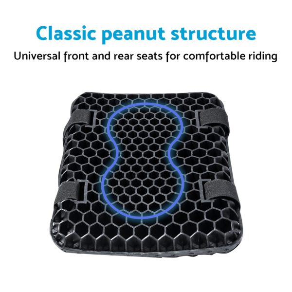 Motorcycle Seat Cushion Comfort Gel Pillow Pad Cover Motorbike Pressure Relief - Image 5