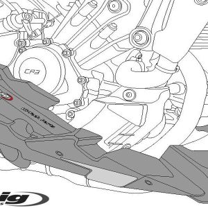 Puig ENGINE SPOILER Z650 17-18' C/BLACK