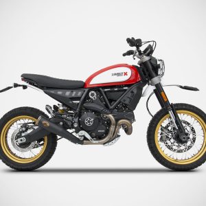 Zard ZUMA-BLACK SS RACING SLIP-ON For DUCATI SCRAMBLER DESERT SLED 17_19