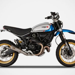 Zard ZUMA-BLACK SS RACING SLIP-ON For DUCATI SCRAMBLER DESERT SLED 21_22