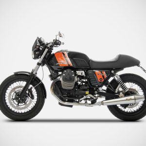 Zard CONICAL-BLACK SS E3 SLIP-ONS For V7 CAFE' CLASSIC/STONE - V7II STONE 08_15