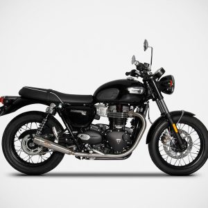 Zard POLISHED SS RACING SLIP-ONS For BONNEVILLE T120 21_23