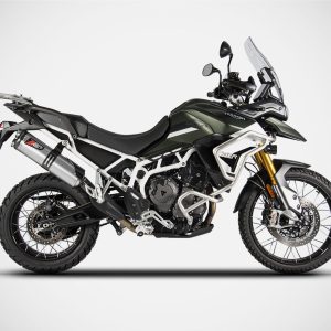 Zard BLACK SS E5 SLIP-ON AND CARBON END CAP For TIGER 900 20_23