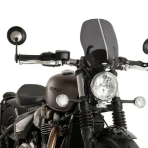 Puig New Generation Touring Screen For Triumph Bonneville Bobber 2017 - Onwards (Matt Black)